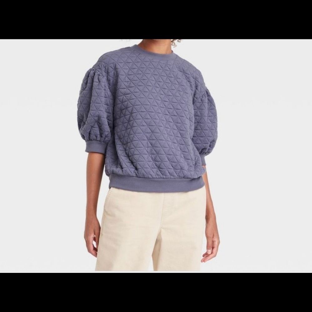 A New Day Quilted lightweight sweatshirt Size S